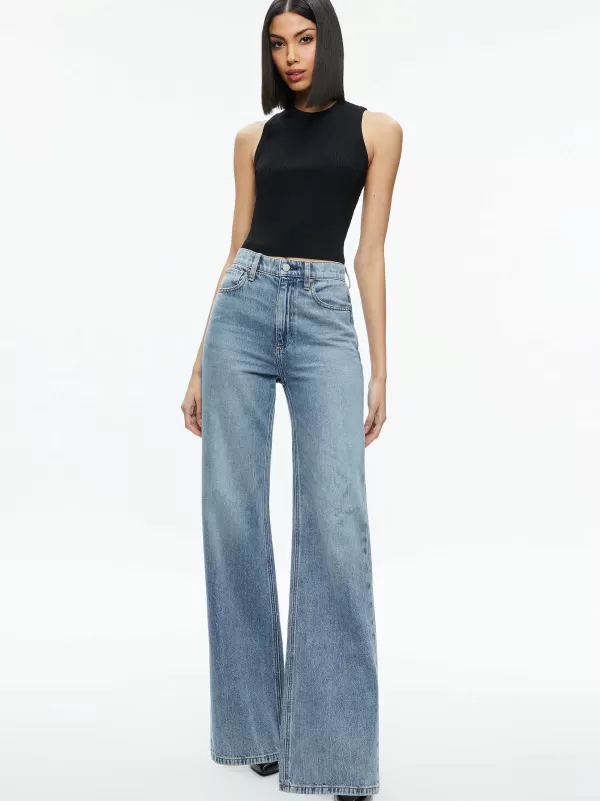 Women Alice and Olivia Weezy Full Length Jean