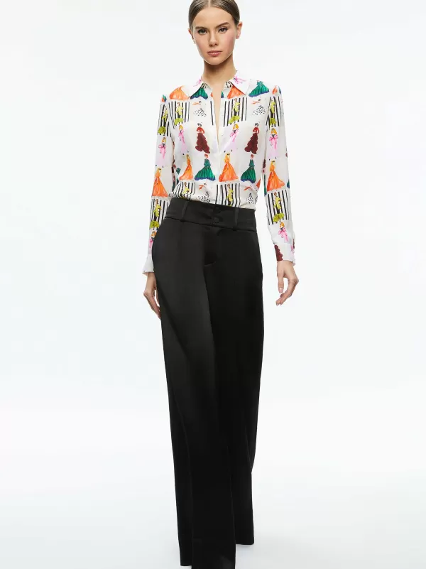 Women Alice and Olivia Willa Placket Top